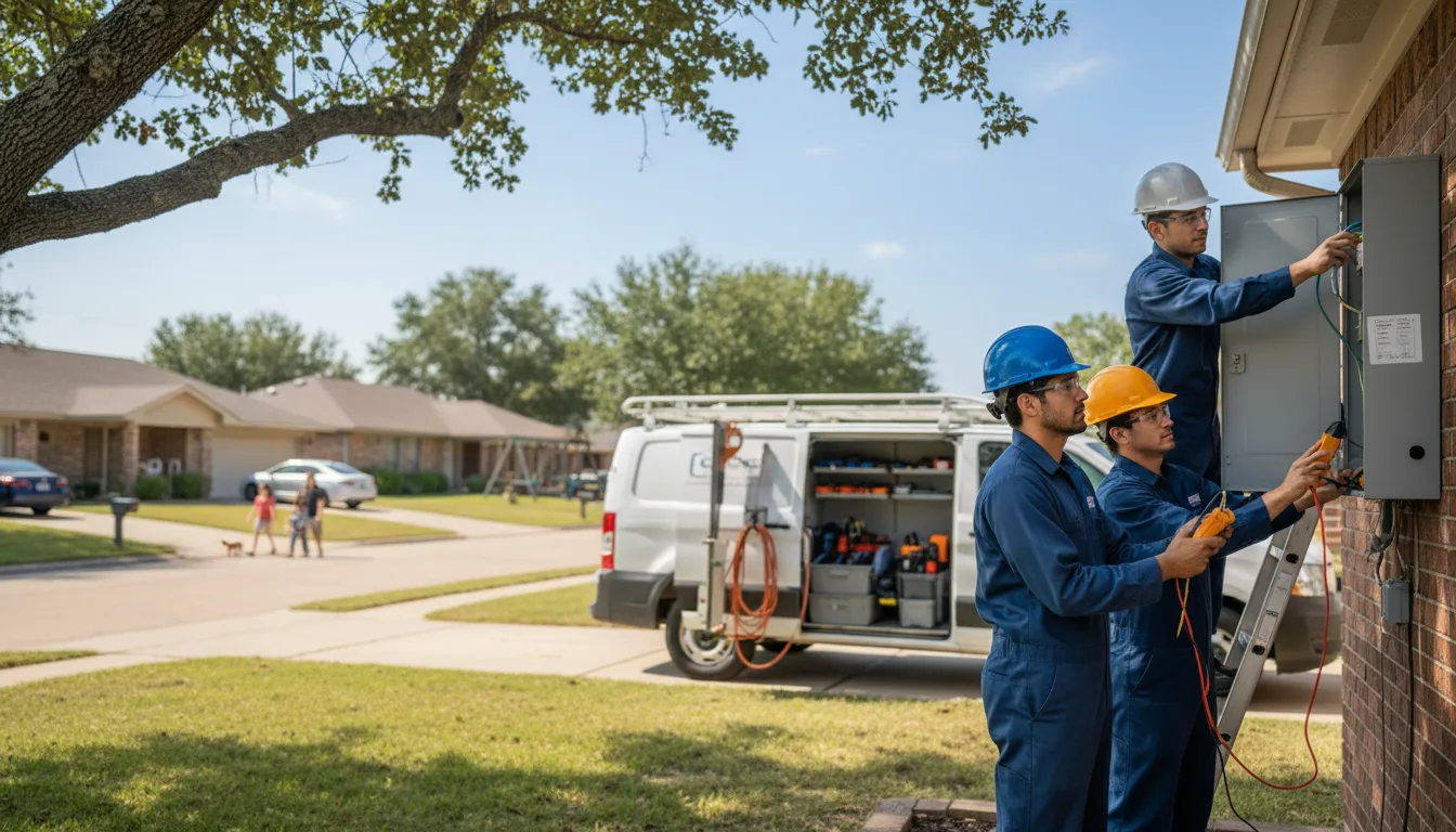Certified electrician providing emergency electrical services in China, TX